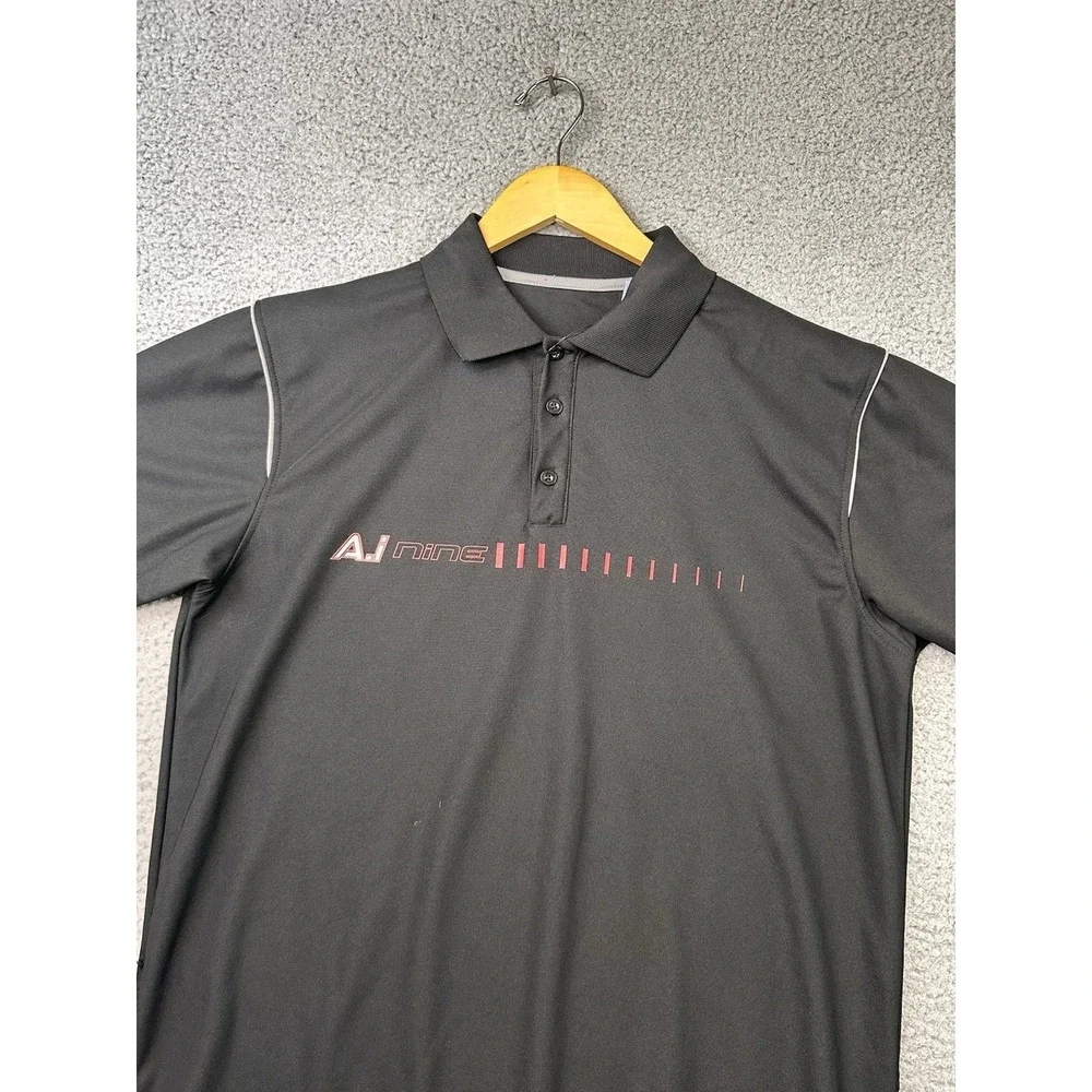 Vintage Reebok Allen Iverson AI Nine Polo Shirt Black Red Mens XL NWT Deadstock